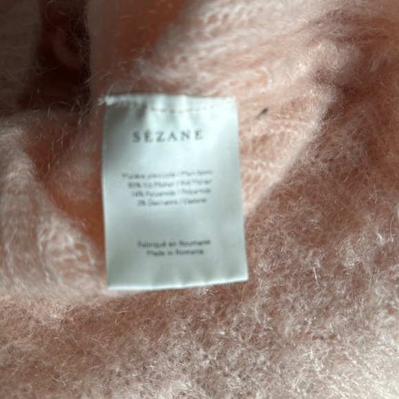 Sezane Emilio Mohair Wool Wrap V Neck Jumper Sweater - Picture 6 of 7